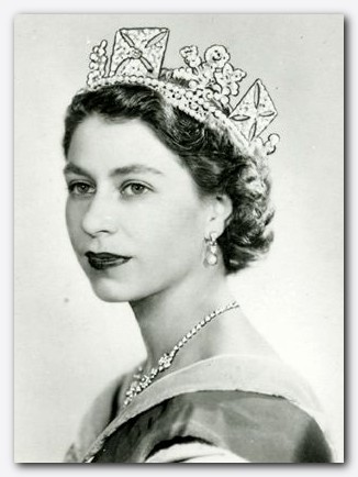 Slika 20 - Kraljica Elizabeta II. na dan svojega kronanja