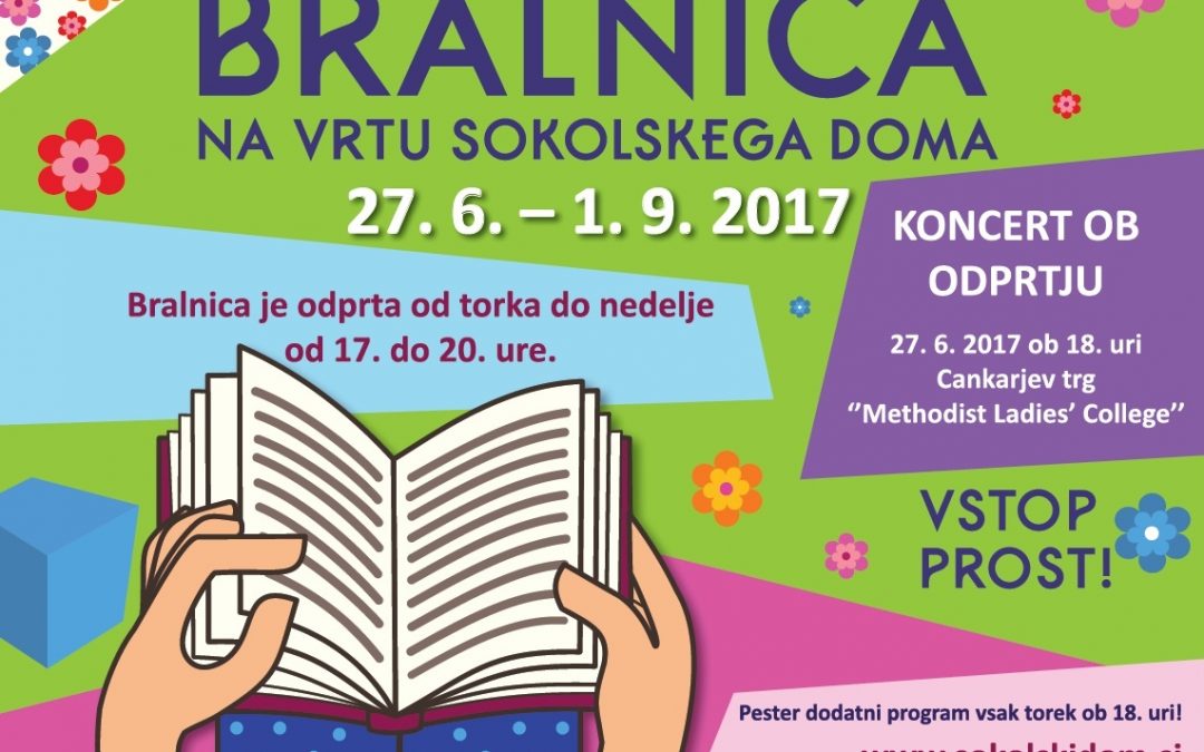 Bralnica na vrtu Sokolskega doma Škofja Loka